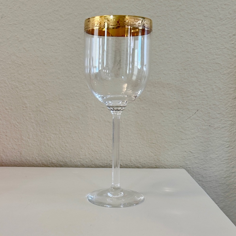Lenox Autumn Lace Real Gold Water Goblets. No Cracks or chips!